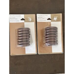 Wamsutta Wood Curtain Drapery Rings 2 Packs Hook Eyes Pole Rod Rings Boho Walnut